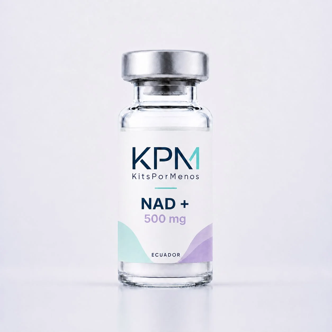 Frasco KPM etiquetado como NAD+ 500 mg